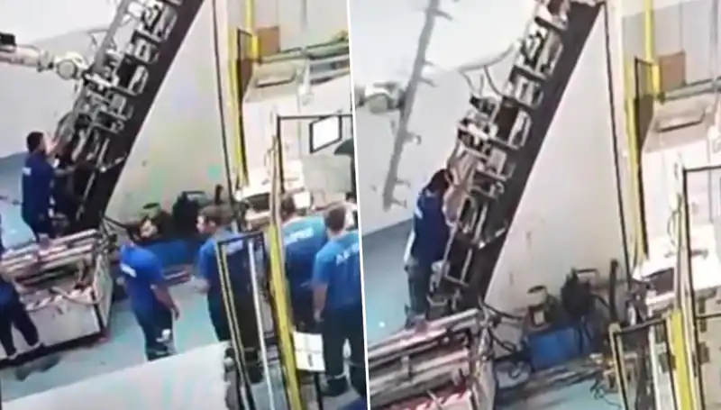 Cuva Makinesinin Sırtına Saplandığı Fabrikada Feci Kaza