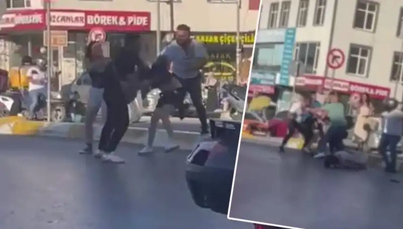 Esenyurt'ta Motosikletli İki Kadının Şok Eden Dayak Olayı