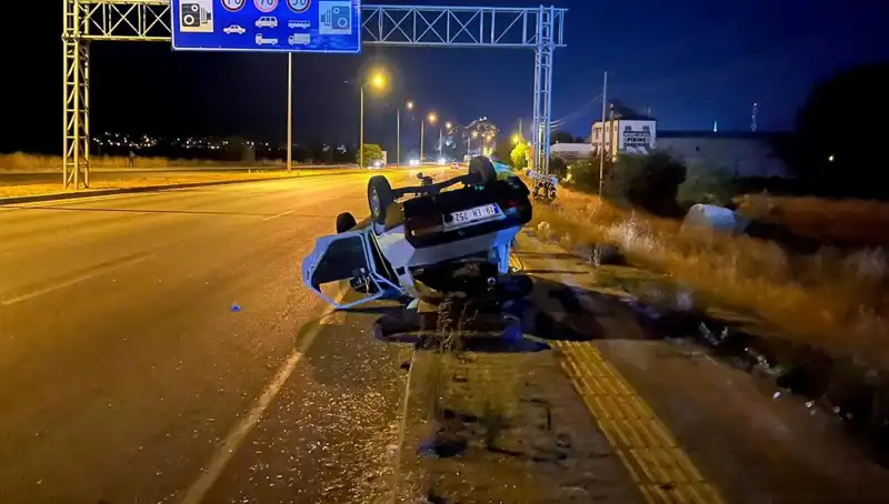 TIR Kaza Yaptı: Otomobil Takla Attı, Sonunda 1 Kişi Yaralandı